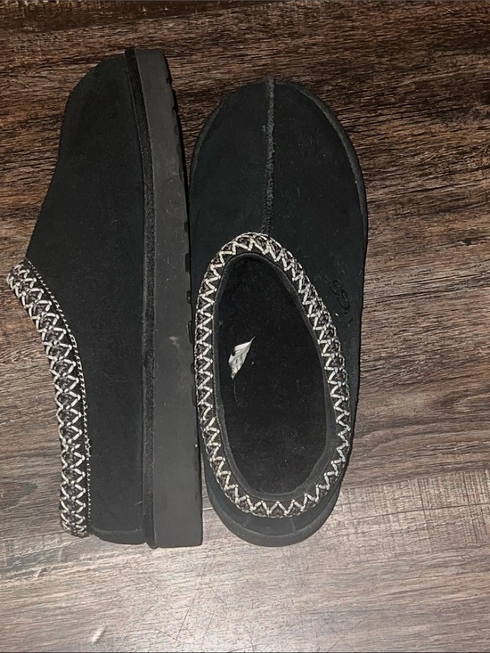 UGG Black Suede Slip-On Loafers with Contrast Stitching main image 5